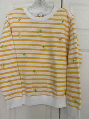 Lilly Pulitzer Yellow and White Striped Sweater